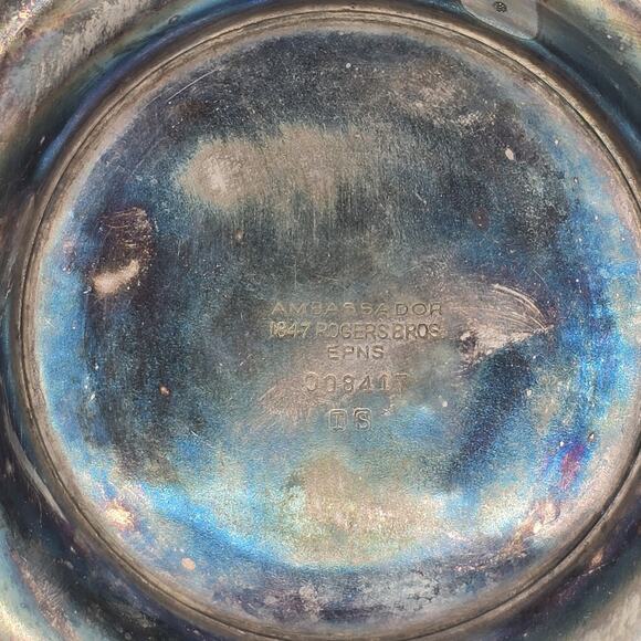 Vintage 1847 Rogers Bros Ambassador Silverplate Pitcher 10” Ornate Jug Vase - Picture 6 of 9